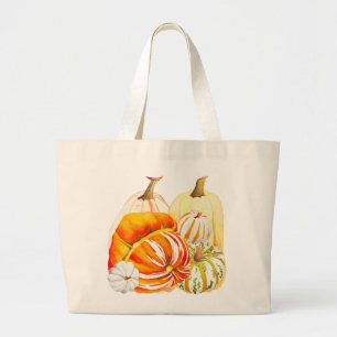 Bolsa Tote Grande Colheita de Abóbora em uma Saco de Tote (13-VI)