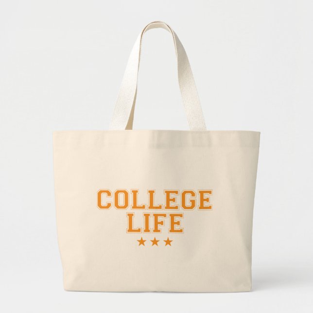 Bolsa Tote Grande College Life - Orange (Frente)