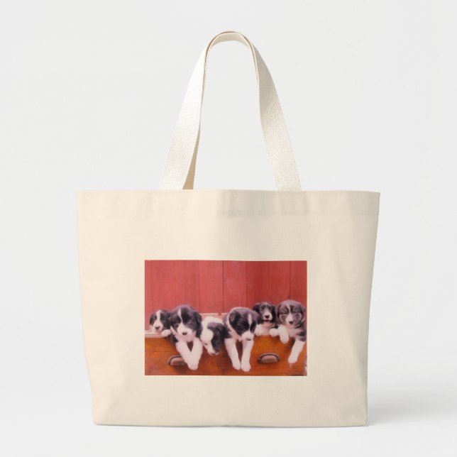 Bolsa Tote Grande Collie de Borda Cópulas Coca-Colas Saco (Frente)