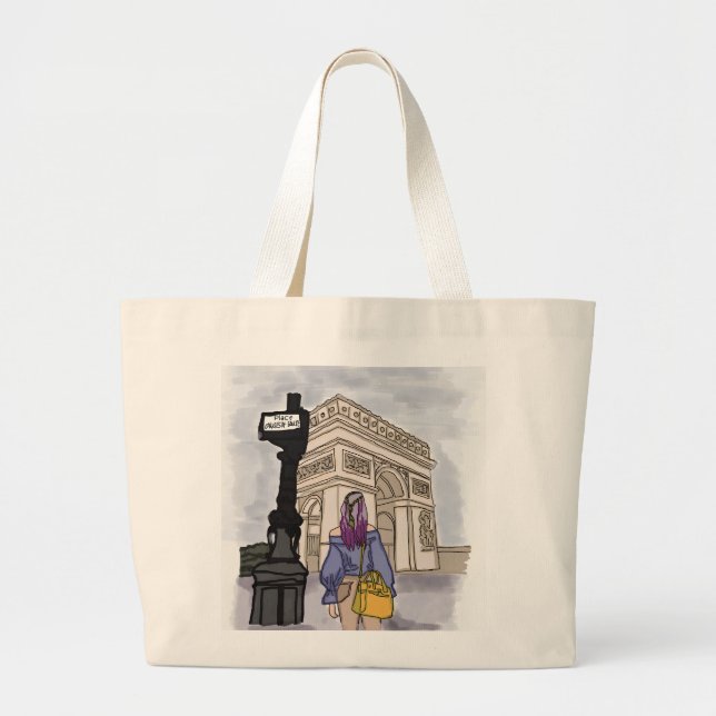 Bolsa Tote Grande Coloque Charles de Gaulle Paris. (Frente)
