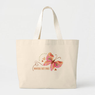 Bolsa Tote Grande Colorful Watercolor butterfly motivational boho