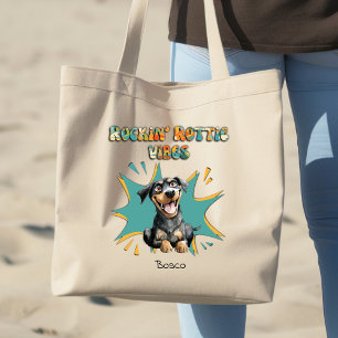 Bolsa Tote Grande Colorido, 70 anos, criações de cães super engraçad