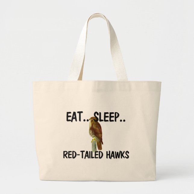 Bolsa Tote Grande Coma FALCÕES de RED-TAILED do sono (Frente)