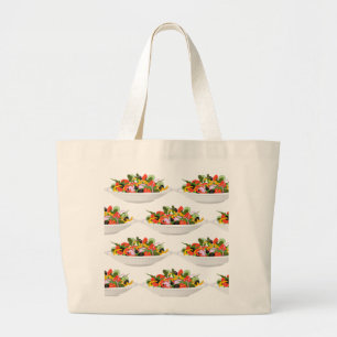 Bolsa Tote Grande Coma mais plantas com cartazes de motivação de sal