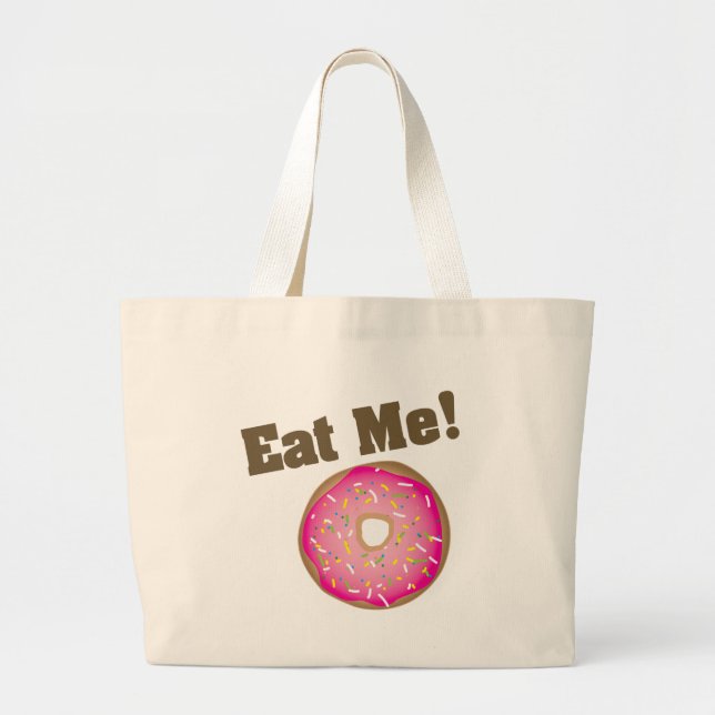 Bolsa Tote Grande Coma-Me! Saco - Rosa (Frente)