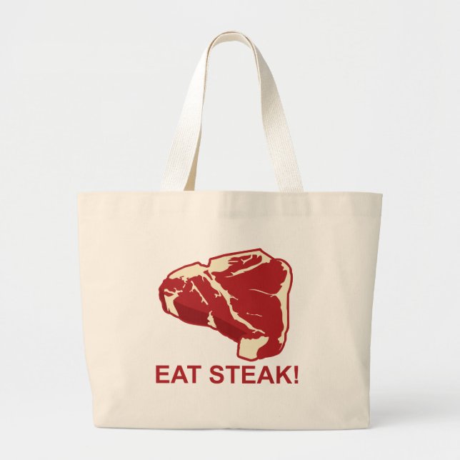 Bolsa Tote Grande Coma o bife (Frente)