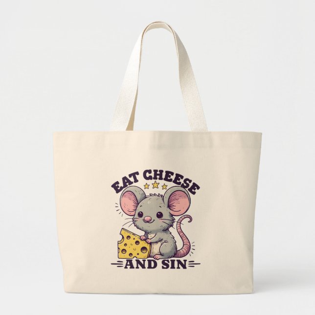 Bolsa Tote Grande Coma Queijo E Peque (Frente)