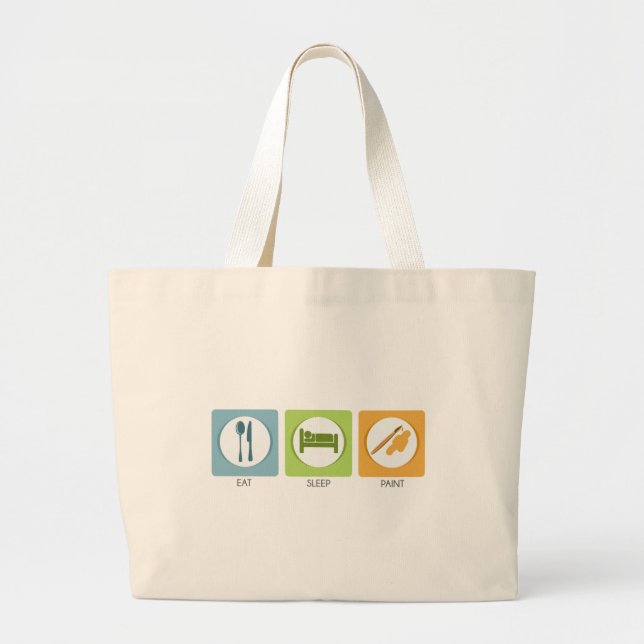 Bolsa Tote Grande Comer Dormir Pintar (Frente)