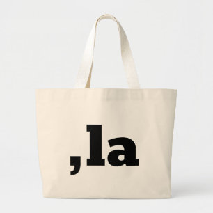 Bolsa Tote Grande Comma La Kamala Harris - design de texto personali