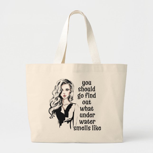 Bolsa Tote Grande Como é o cheiro submarino (Frente)