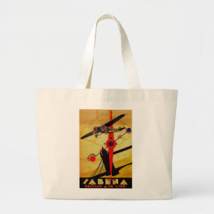 Bolsa Tote Grande Compasso do art deco de Sabena