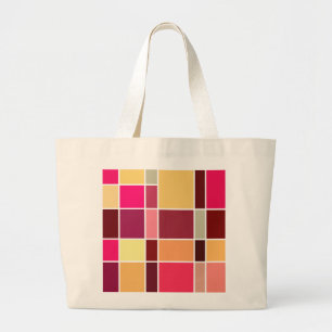 Bolsa Tote Grande Composição abstrata da cor