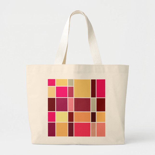 Bolsa Tote Grande Composição abstrata da cor (Frente)