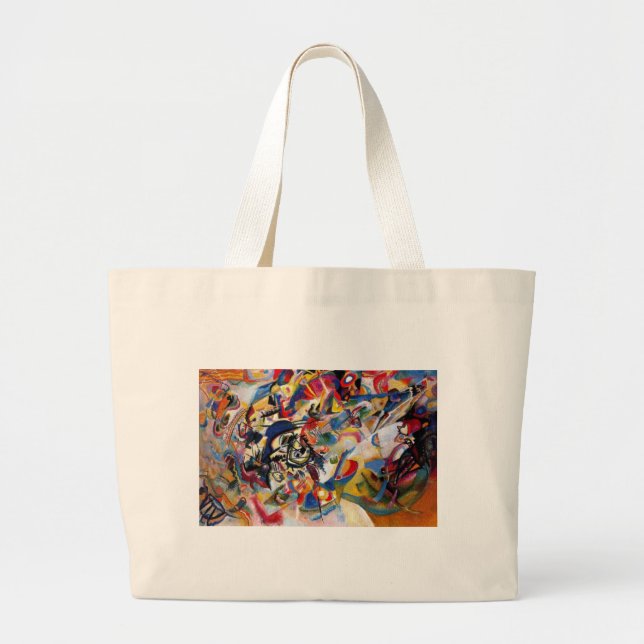 Bolsa Tote Grande Composição VII de Kandinsky (Frente)