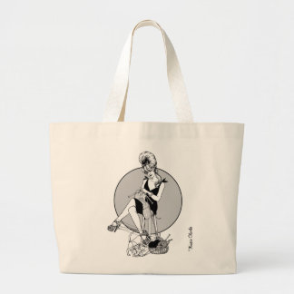 Bolsa Tote Grande Confecção de malhas da menina do Purl