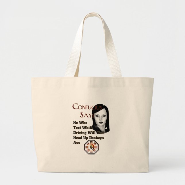 Bolsa Tote Grande Confúcio Diz (Frente)