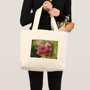 Bolsa Tote Grande Conjunto tropical da orquídea de Vanda