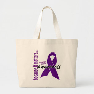 Bolsa Tote Grande Consciência do câncer de pâncreas