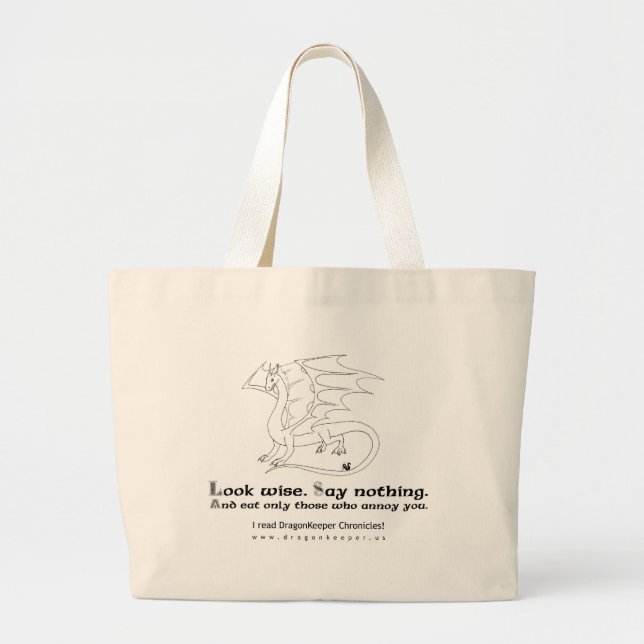 Bolsa Tote Grande Conselho de um dragão (Frente)