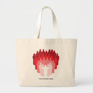 Bolsa Tote Grande Conte, Respire, Cante! Saco de Tote Grande