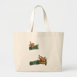 Bolsa Tote Grande Convites de aniversário do Ultra Cute Leopard Safa