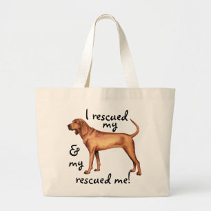 Bolsa Tote Grande Coonhound de Redbone do salvamento