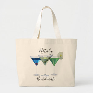 Bolsa Tote Grande coquetéis martini de despedida de solteira