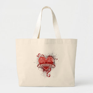 Bolsa Tote Grande Coração Cambodia