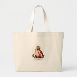 Bolsa Tote Grande Coração como Jesus 