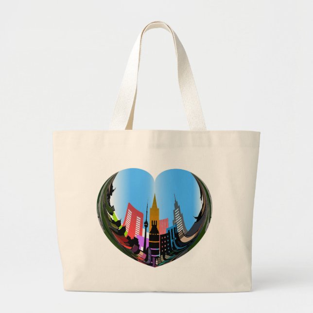 BOLSA TOTE GRANDE CORAÇÃO DA CIDADE (Frente)