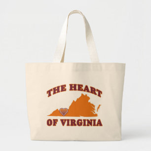 Bolsa Tote Grande Coração da sacola de Virgínia