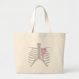 Bolsa Tote Grande Coração Pingando no Tórax