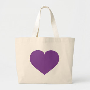 Bolsa Tote Grande Coração roxa - amor