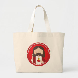 Bolsa Tote Grande Coração sagrado de Jesus