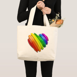 Bolsa Tote Grande Coração tridimensional escultural do SlipperyJoe b