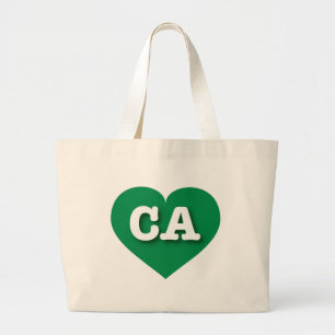 Bolsa Tote Grande Coração Verde da Califórnia - Grande Amor