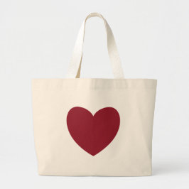 Bolsa Tote Grande Coração vermelho do rubi de DIY você personaliza