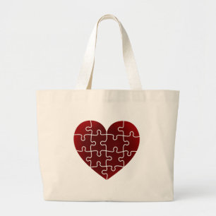 Bolsa Tote Grande Corações Enigerados