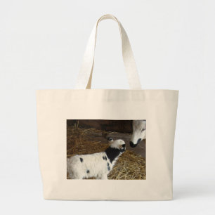 Bolsa Tote Grande Cordeiro de Rosto Engraçado