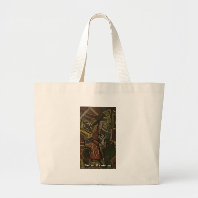 Bolsa Tote Grande cordões de sapatos (Frente)