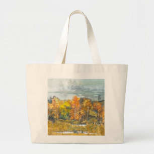 Bolsa Tote Grande Cores de água de pintura automática