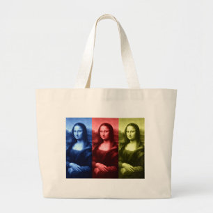 Bolsa Tote Grande Cores Primárias da Mona Lisa