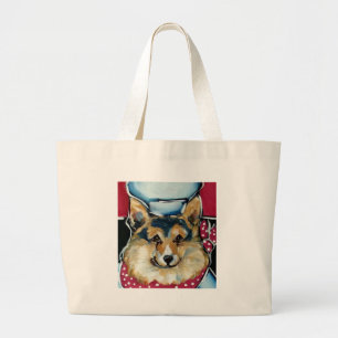 Bolsa Tote Grande Corgi Galês Cardigan