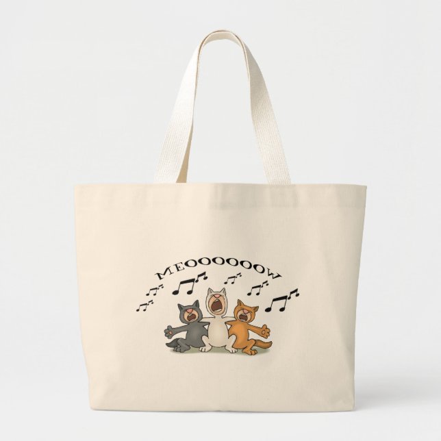 Bolsa Tote Grande Coro do gato (Frente)