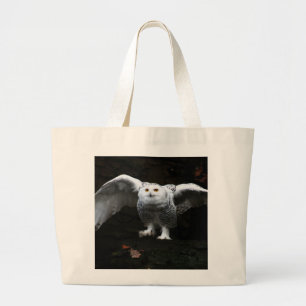 Bolsa Tote Grande Coruja de Neve com Bagjtcn de Asas Abertas