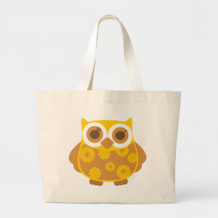 Bolsa Tote Grande Coruja do outono