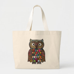 Bolsa Tote Grande Coruja dos retalhos