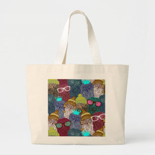 Bolsa Tote Grande Coruja na coroa