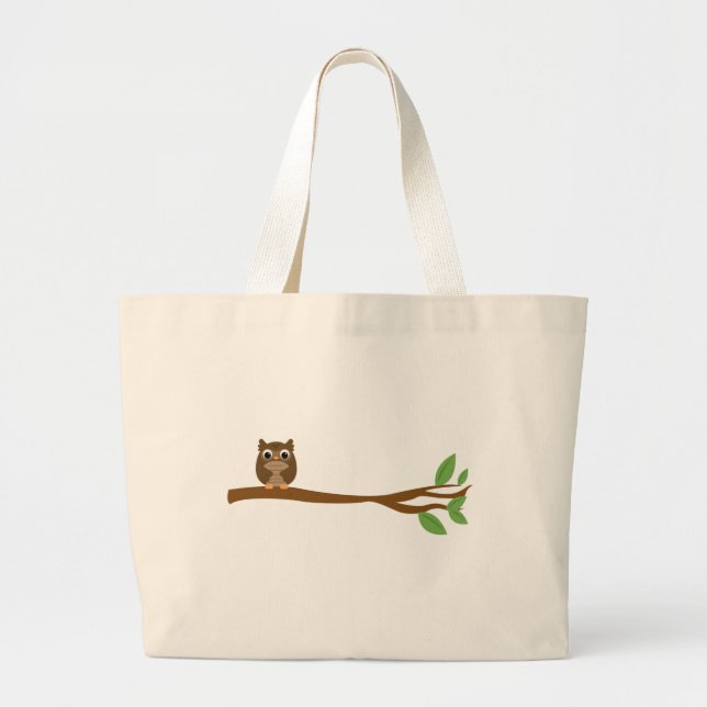 Bolsa Tote Grande Coruja sábia (Frente)