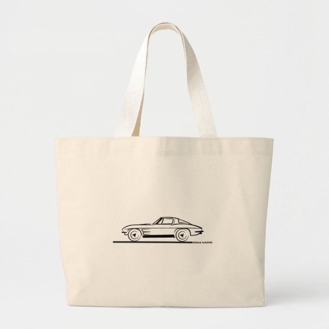 Bolsa Tote Grande Corvette Sting Ray Split 1963 (Frente)